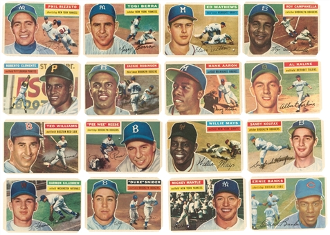 1956 Topps Baseball "Cut Corners" Near Set (333/340)